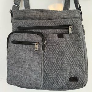 Lug Grey Cross Body to Backpack Convertible Purse.